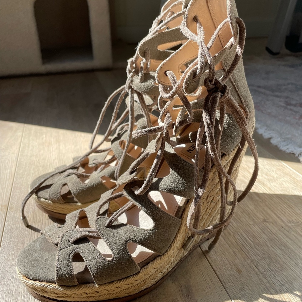 Steven Madden Lace-Up Wedge Heels